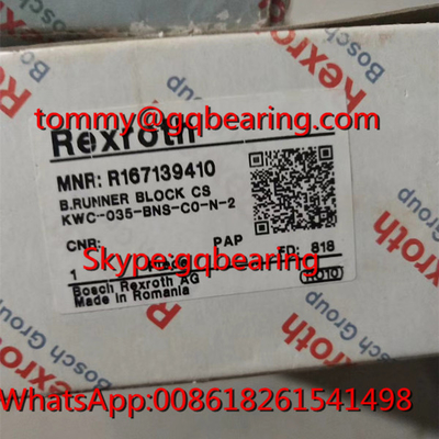 Υλικό από χάλυβα άνθρακα Rexroth R167139410 Wide Runner Block Bosch R167139410 Γραμμικό ρουλέν