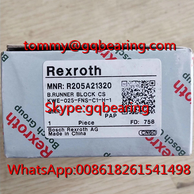 Υλικό από χάλυβα άνθρακα Rexroth R205E72320 Runner Block KWE-030-SNH-C2-H-1 Ball Rail RunnerBlock